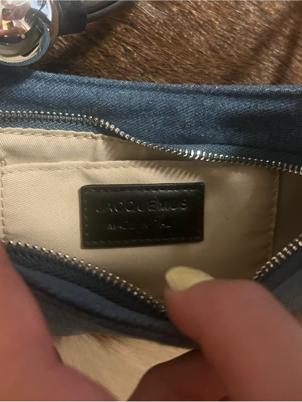 Jacquemus Blue Denim Crescent Shoulder Bag - Picture 4 of 9